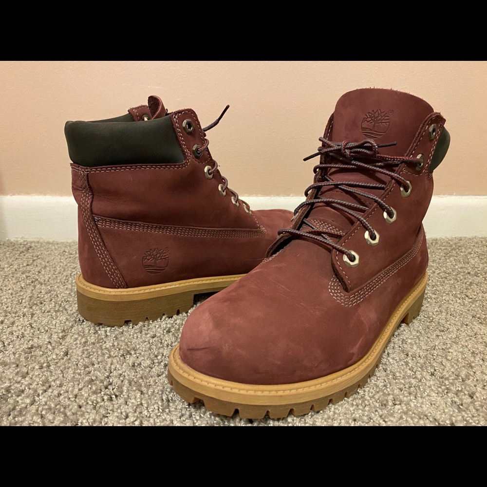 Big Kid- Burgundy Timberland Boots